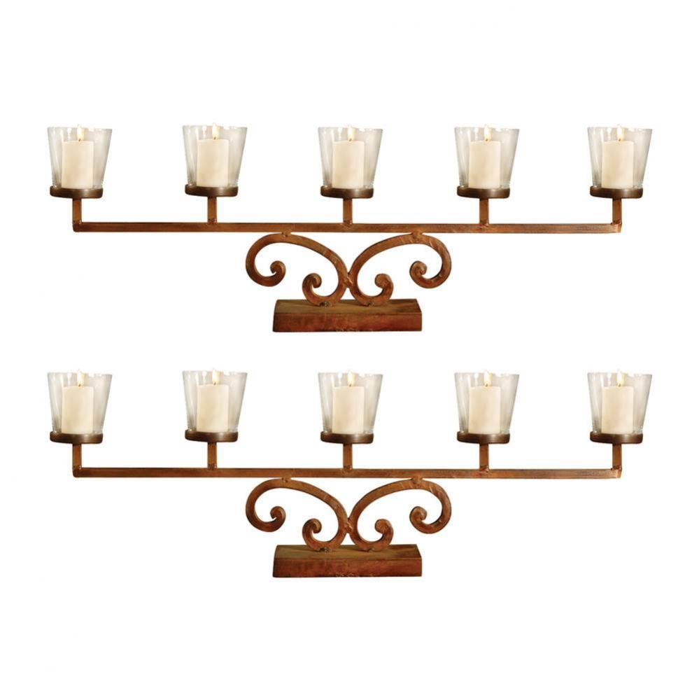 Prairie Votive Mantle Lighting - Set of