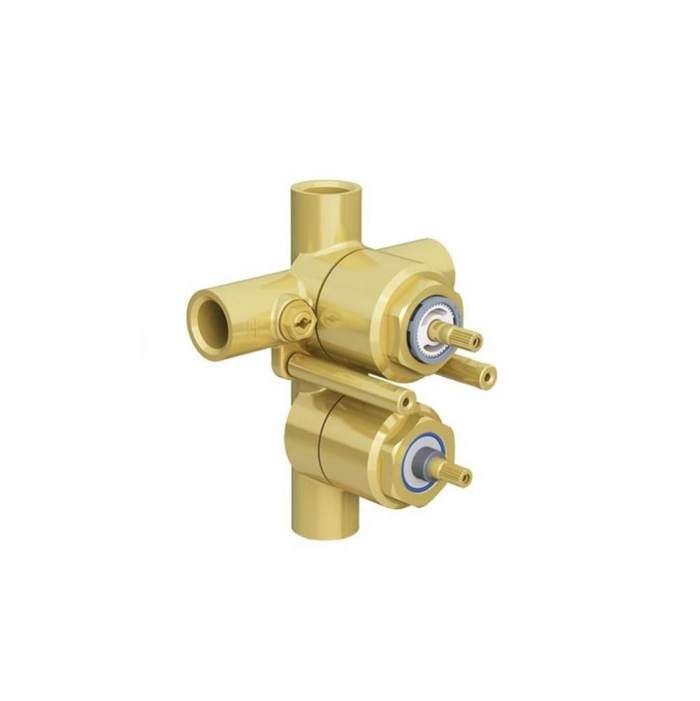 4-Port Pressure Balance Valve (Eurobalance), With Manual Diverter/Calgreen, Without In2Itiv Rough-