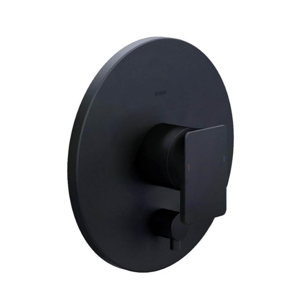 Strata Pressure Balance Valve Trim Kit, With Manual Diverter, Matte Black