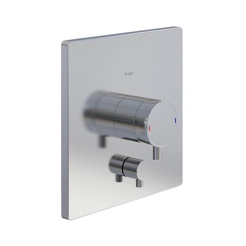 Lana X Pressure Balance Valve Trim Kit, With Manual Diverter, Chrome