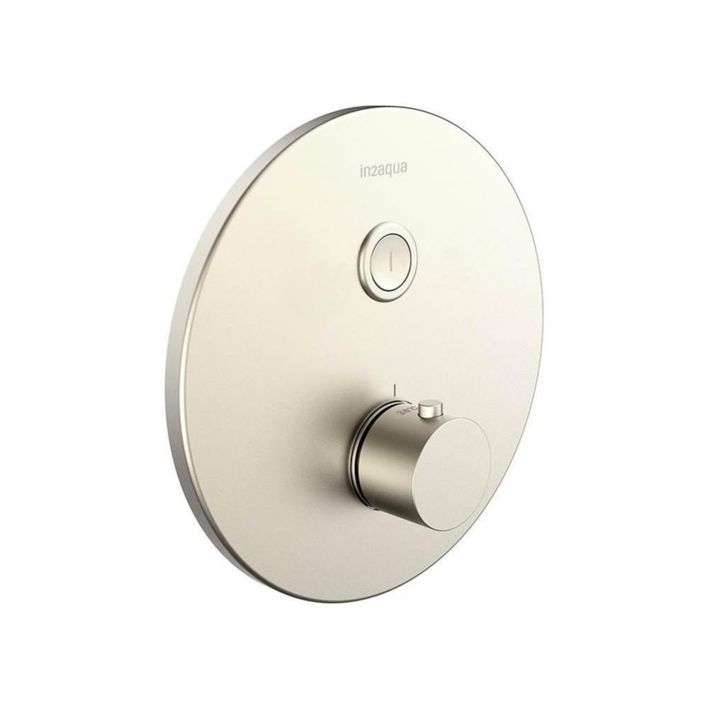 Urban Thermostatic Valve Trim Kit With 1 Push-Button, Brushed Nickel