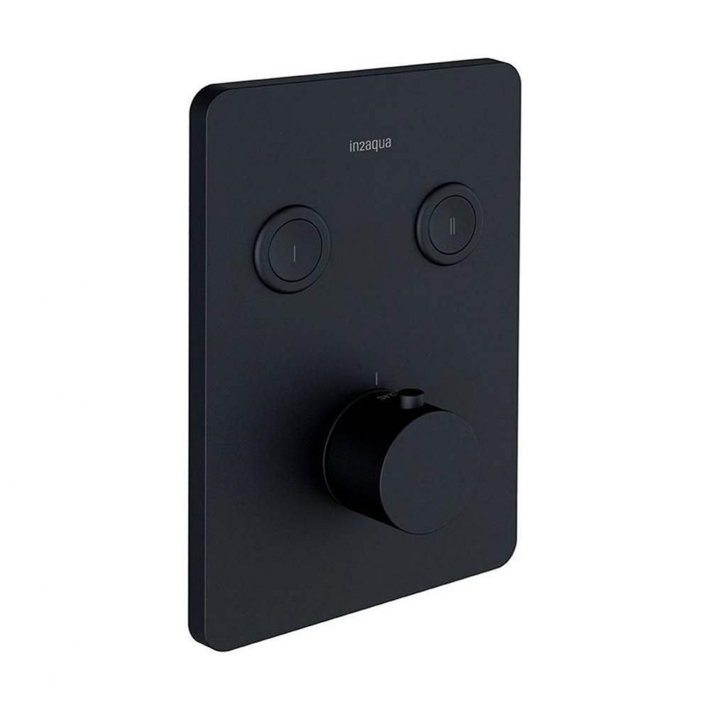 Urban X Thermostatic Valve Trim Kit With 2 Push-Button, Matte Black