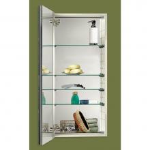 Jensen Medicine Cabinets S468344SS - STUDIO IV 1DR 15X35 BVL WB/SS