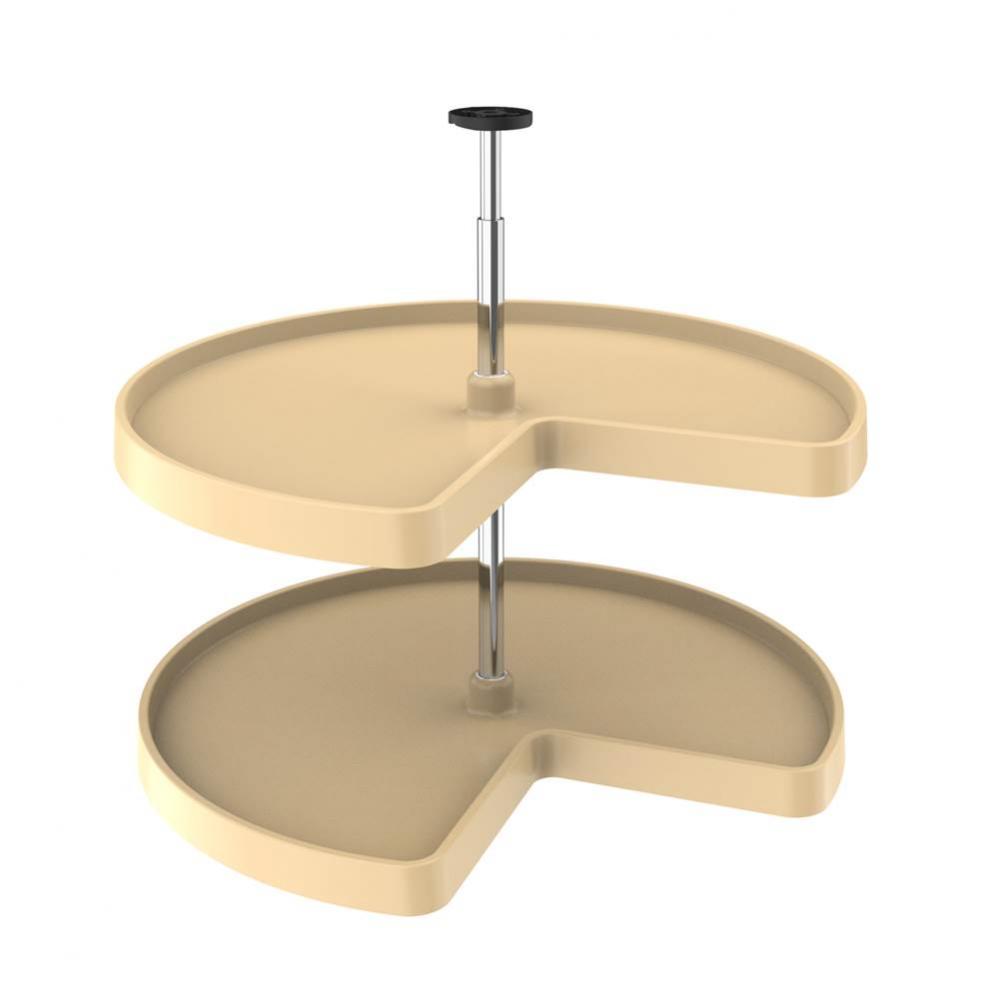 Value Line Polymer Kidney 2-Shelf Lazy Susans for Corner Base Cabinets