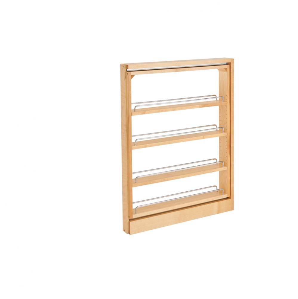 Wood Base Filler Pull Out Organizer for New Kitchen Applications w/ BB Soft Close