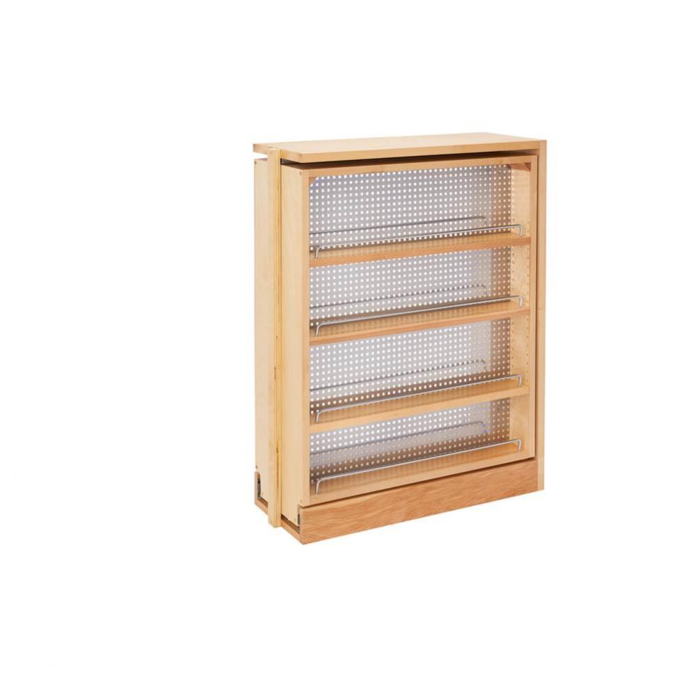 Wood Base Filler Pull Stainless Steel Pull Out w/Shelves for New Kitchen Applications w/BB Soft Cl