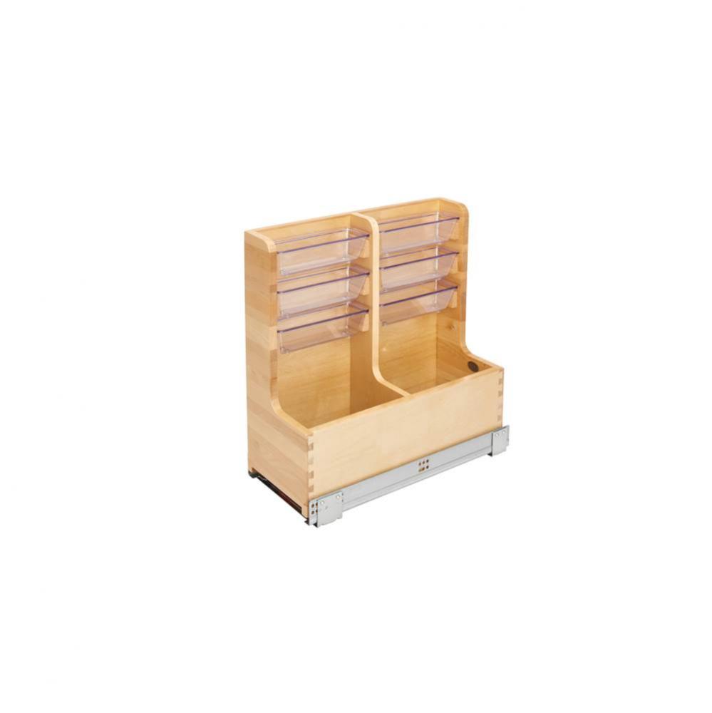 Wood Vanity Sink Pull Out Organizer w/Soft Close