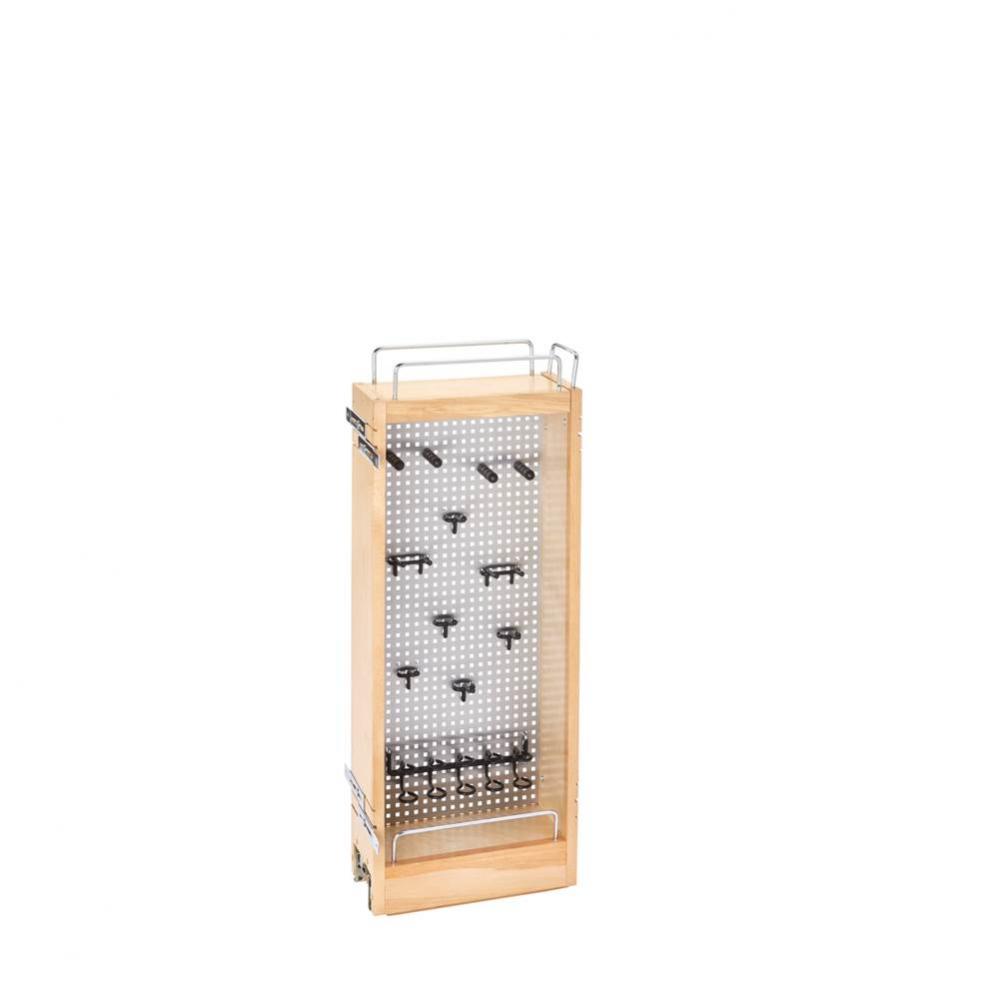 Wood Wall Cabinet Stainless Steel Pull Out Organizer