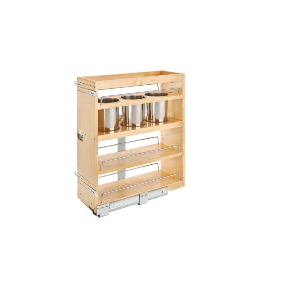 Wood Base Cabinet Utility Pull Out Organizer w/Soft Close