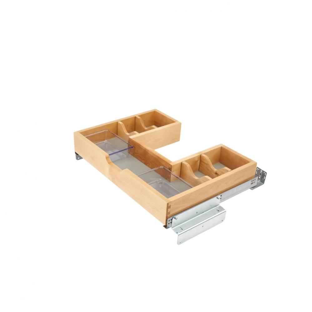 Wood Vanity Sink Cabinet Pull Out Organizer