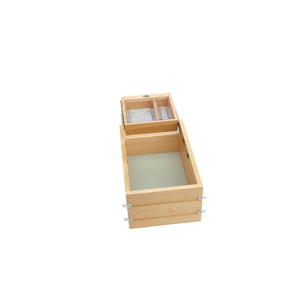 Wood Vanity Cabinet Replacement Half Tier Drawer System w/Soft Close