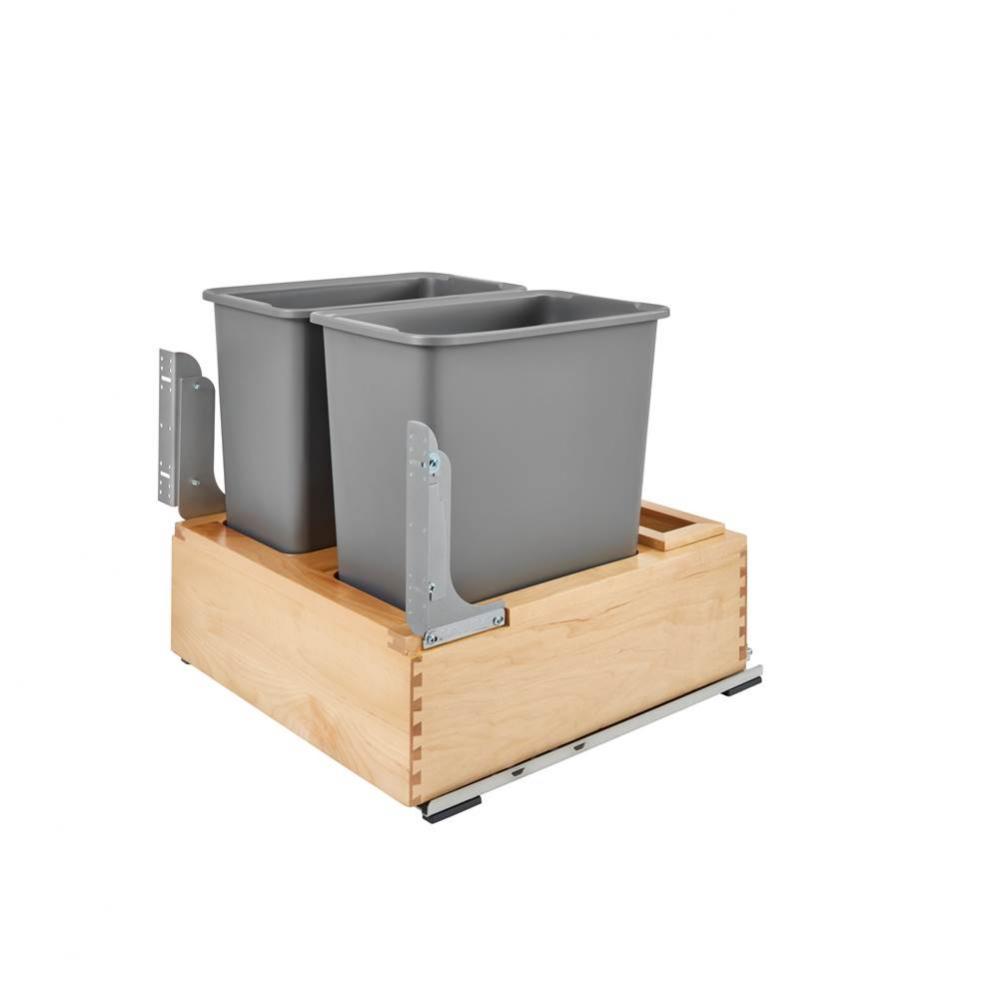 Wood Pull Out Trash/Waste Container w/Soft Close
