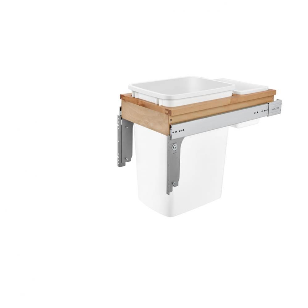 Wood Top Mount Pull Out Single Trash/Waste Container