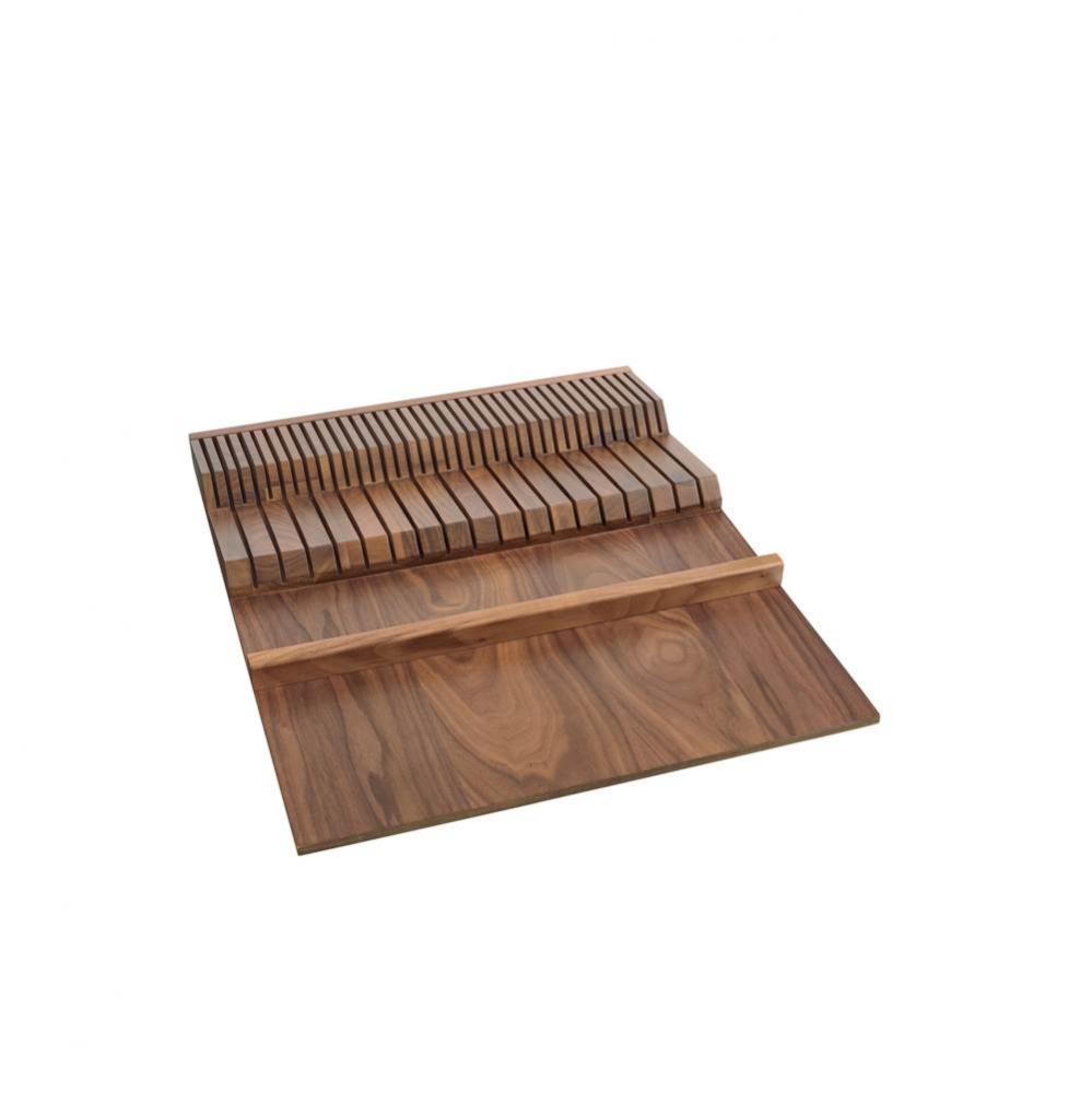 Walnut Trim To Fit Knife Block Drawer Insert Organizer