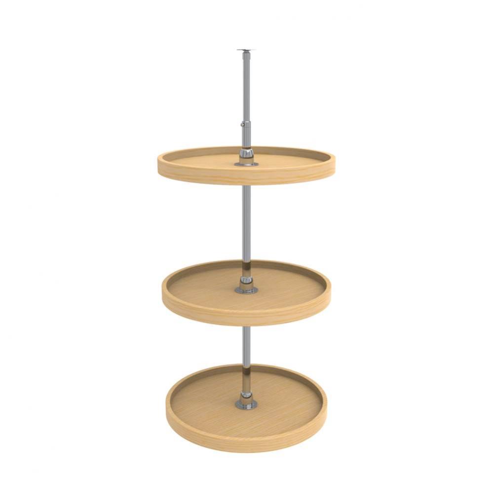 Wood Full Circle 3-Shelf Lazy Susans for 36'' H Corner Wall Cabinets