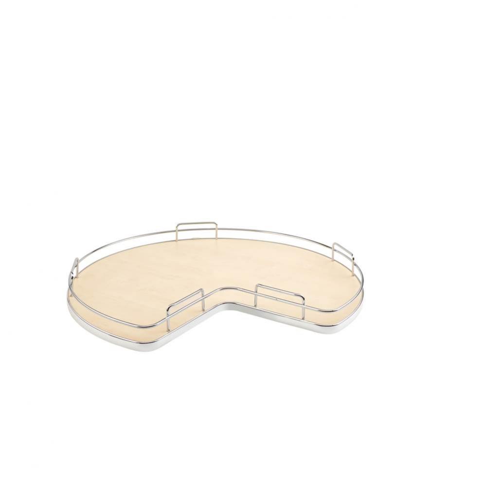 Solid Surface Kidney Lazy Susan for Corner Base Cabinet w/Swivel Bearing
