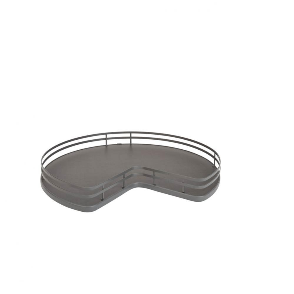 Solid Surface Kidney Lazy Susan for Corner Base Cabinet w/Swivel Bearing