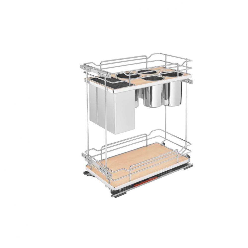 Two-Tier Knife Block Pull Out Organizers w/Soft Close