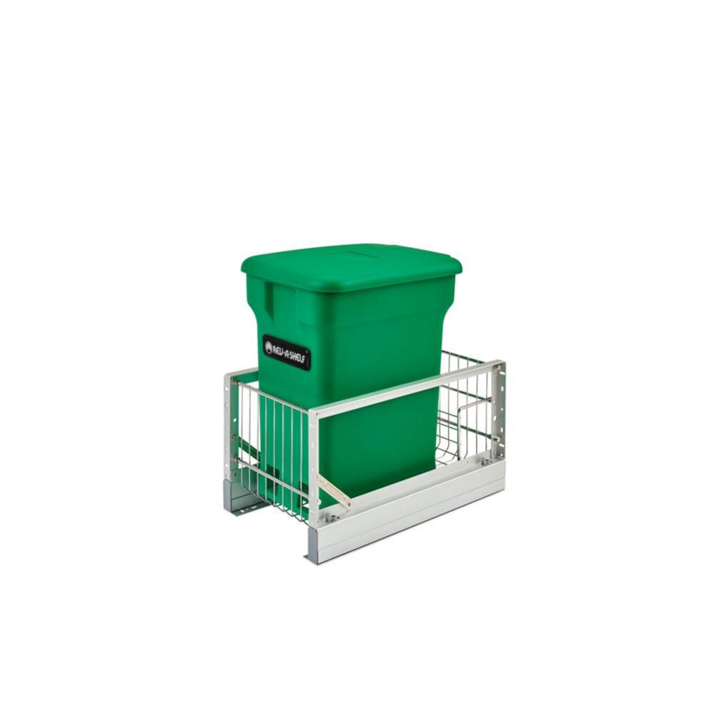 Aluminum Pull Out Compost Container w/Soft Close