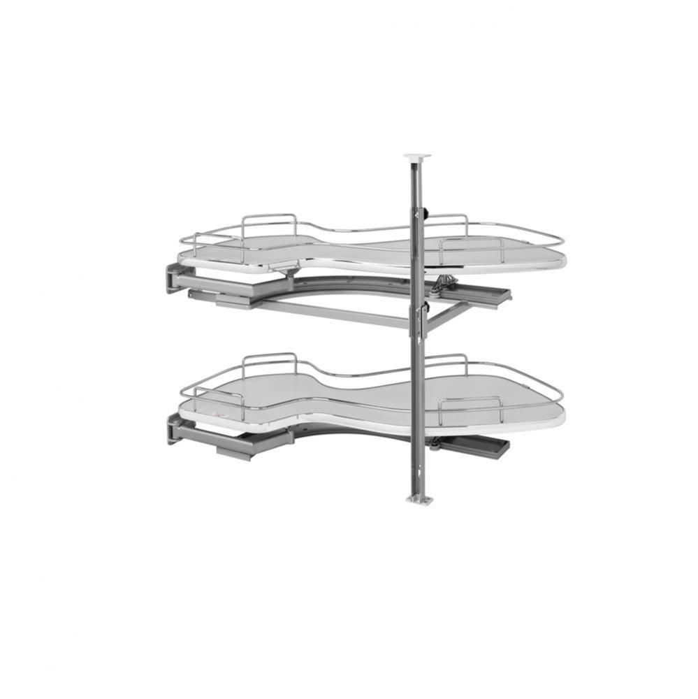 Contemporary Cloud 2-Shelf Blind Corner Organizer for Blind Right Cabinet