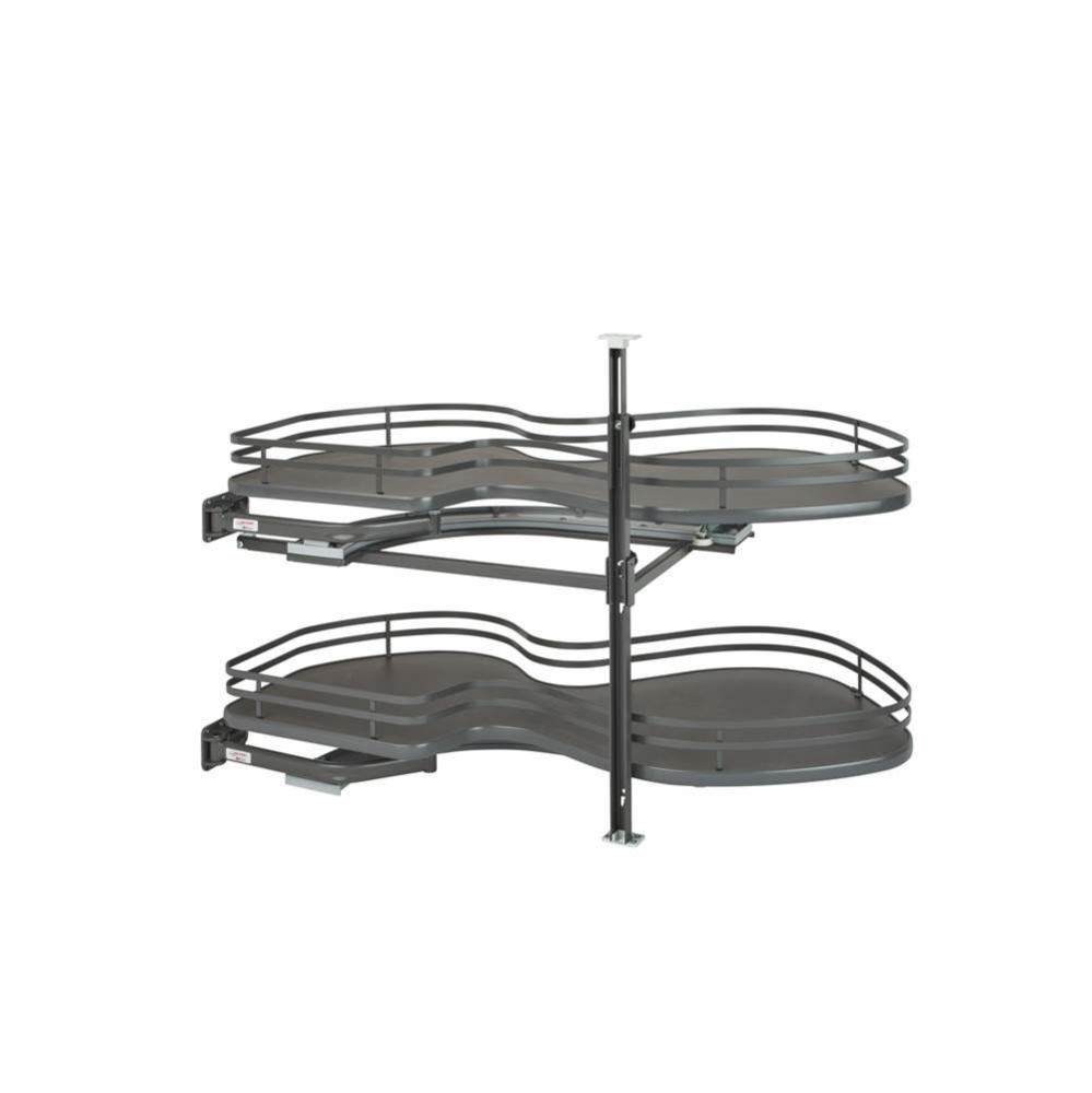 Contemporary Cloud 2-Shelf Blind Corner Organizer for Blind Right Cabinet