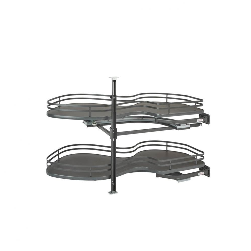 Contemporary Cloud 2-Shelf Blind Corner Organizer for Blind Left Cabinet