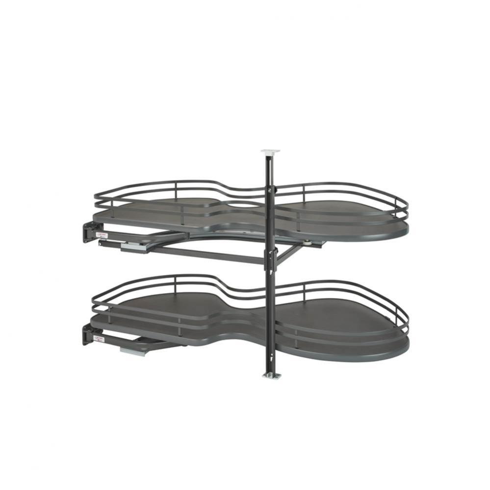 Contemporary Cloud 2-Shelf Blind Corner Organizer for Blind Right Cabinet