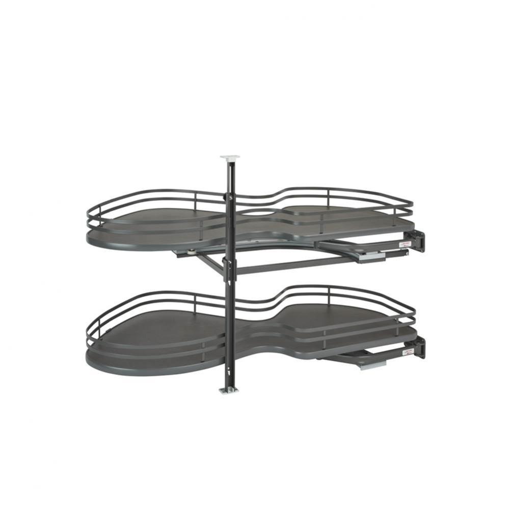 Contemporary Cloud 2-Shelf Blind Corner Organizer for Blind Left Cabinet
