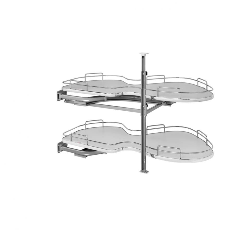 Contemporary Cloud 2-Shelf Blind Corner Organizer for Blind Right Cabinet