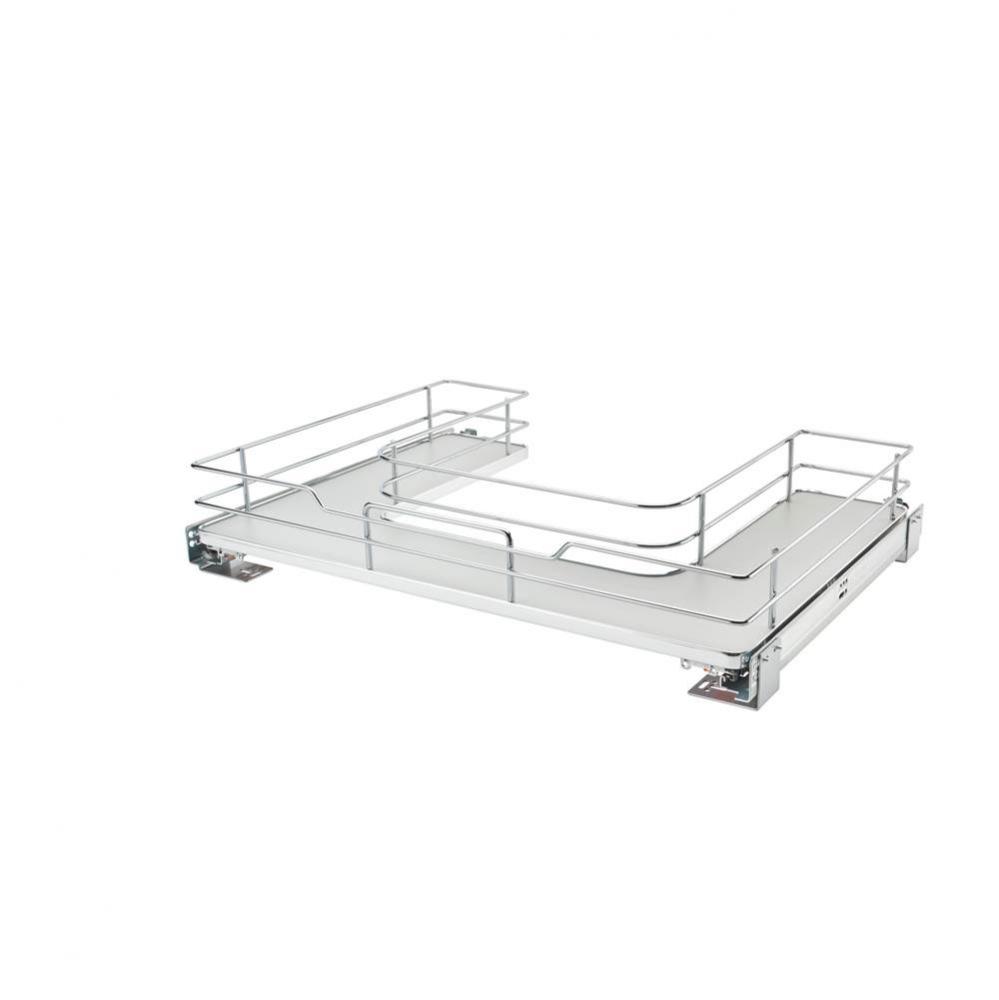 Solid Surface U-Shape Pull Out Organizer for Sink Base Cabinets w/Soft Close