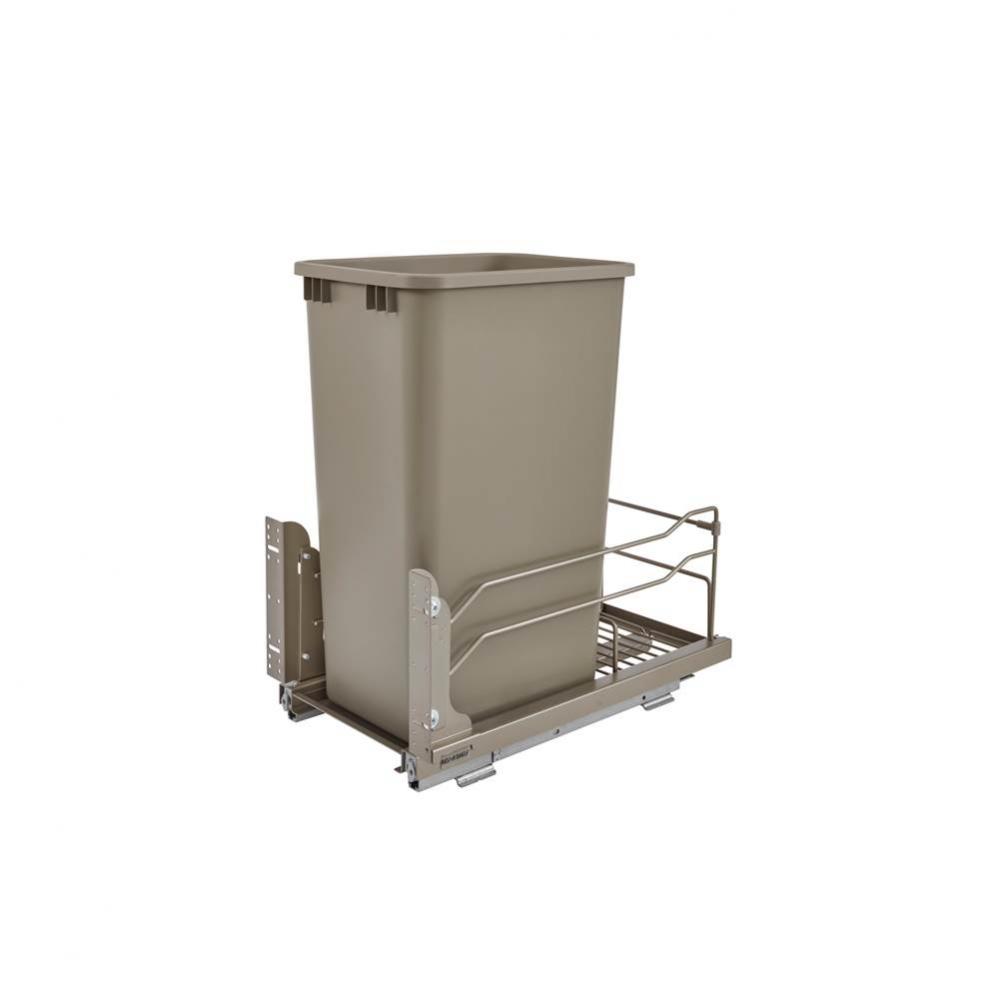 Steel Bottom Mount Pull Out Waste/Trash Container for Full Height Cabinets w/Soft Close
