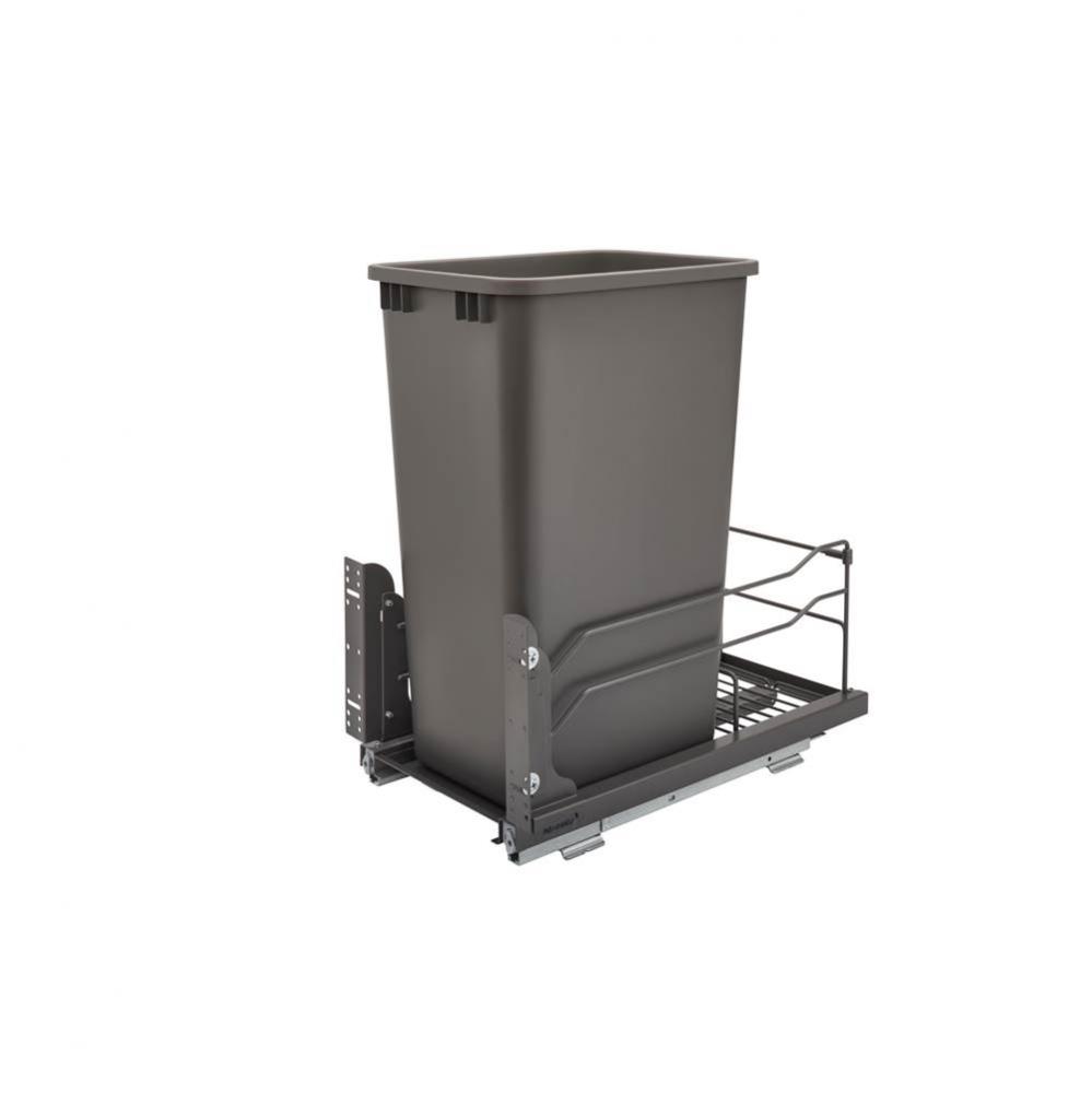 Steel Bottom Mount Pull Out Waste/Trash Container for Full Height Cabinets w/Soft Close