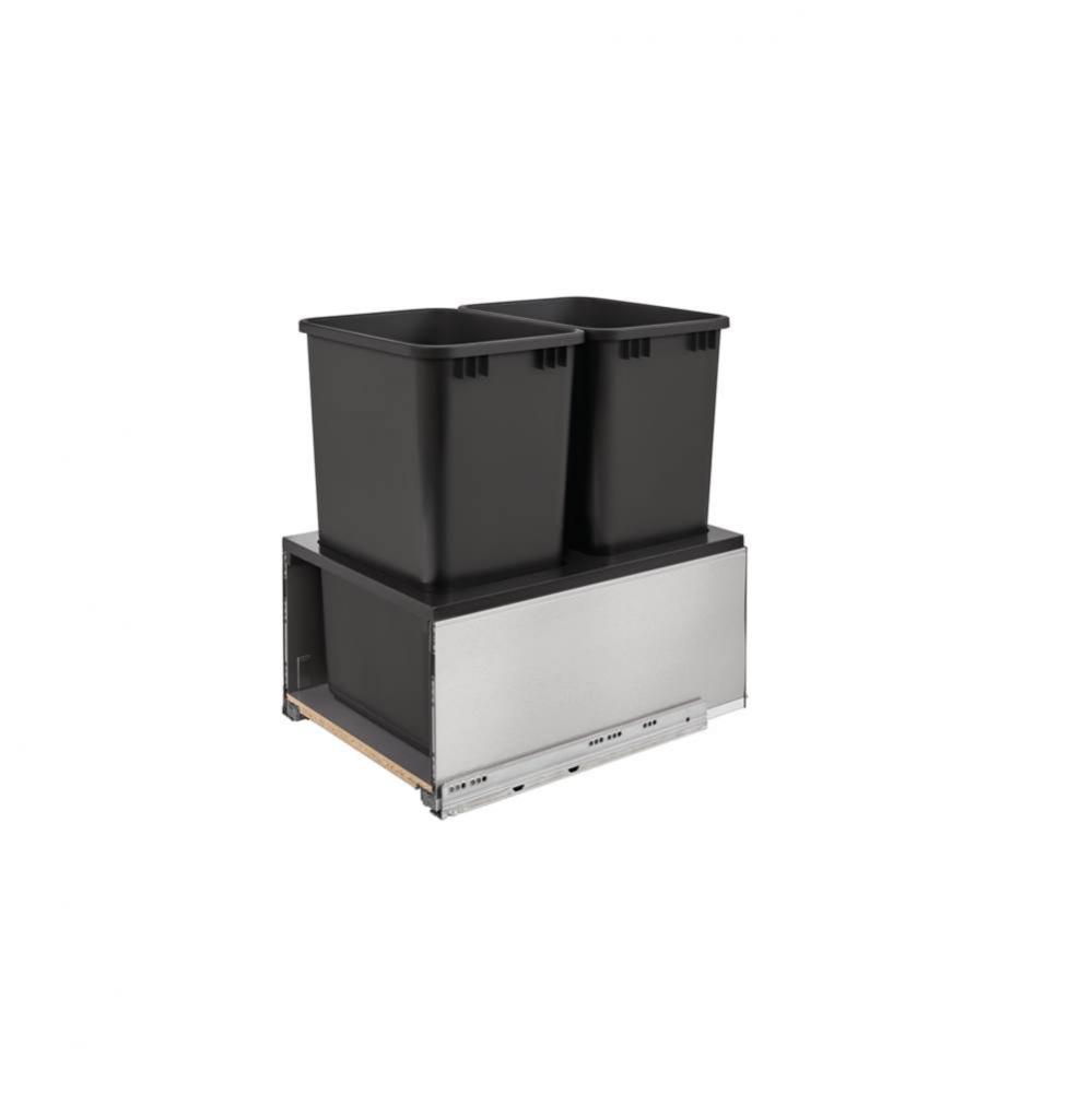 Legrabox Pull Out Double Waste/Trash Container for Full Height Cabinets w/Soft Close