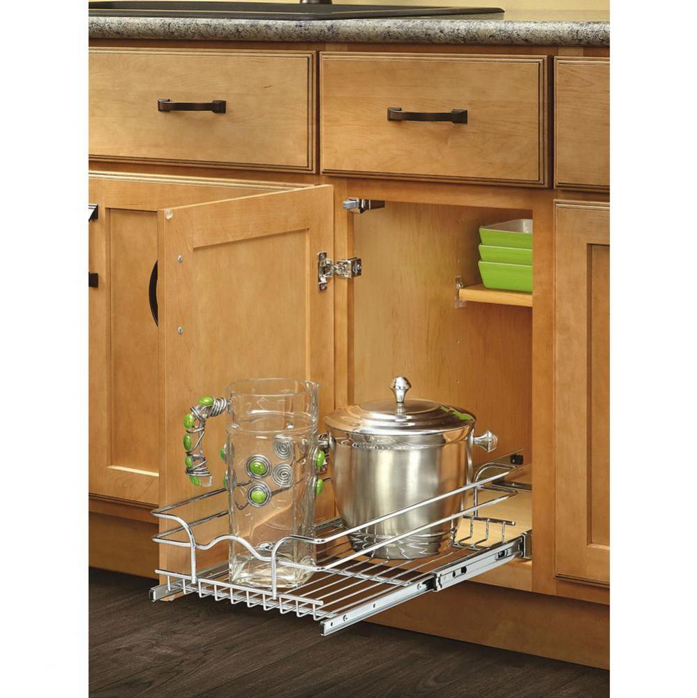 Single Chrome Wire Basket 9 in. W x 18 in.