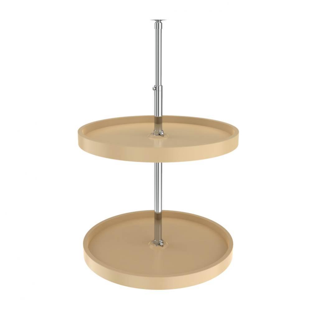 Polymer Full-Circle 2-Shelf Lazy Susan for Corner Wall Cabinets