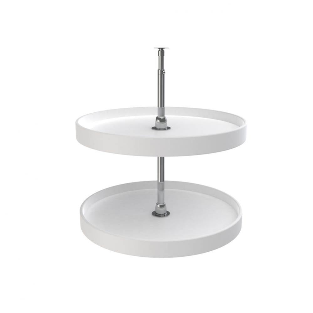 Polymer Full-Circle 2-Shelf Lazy Susan for Corner Base Cabinets