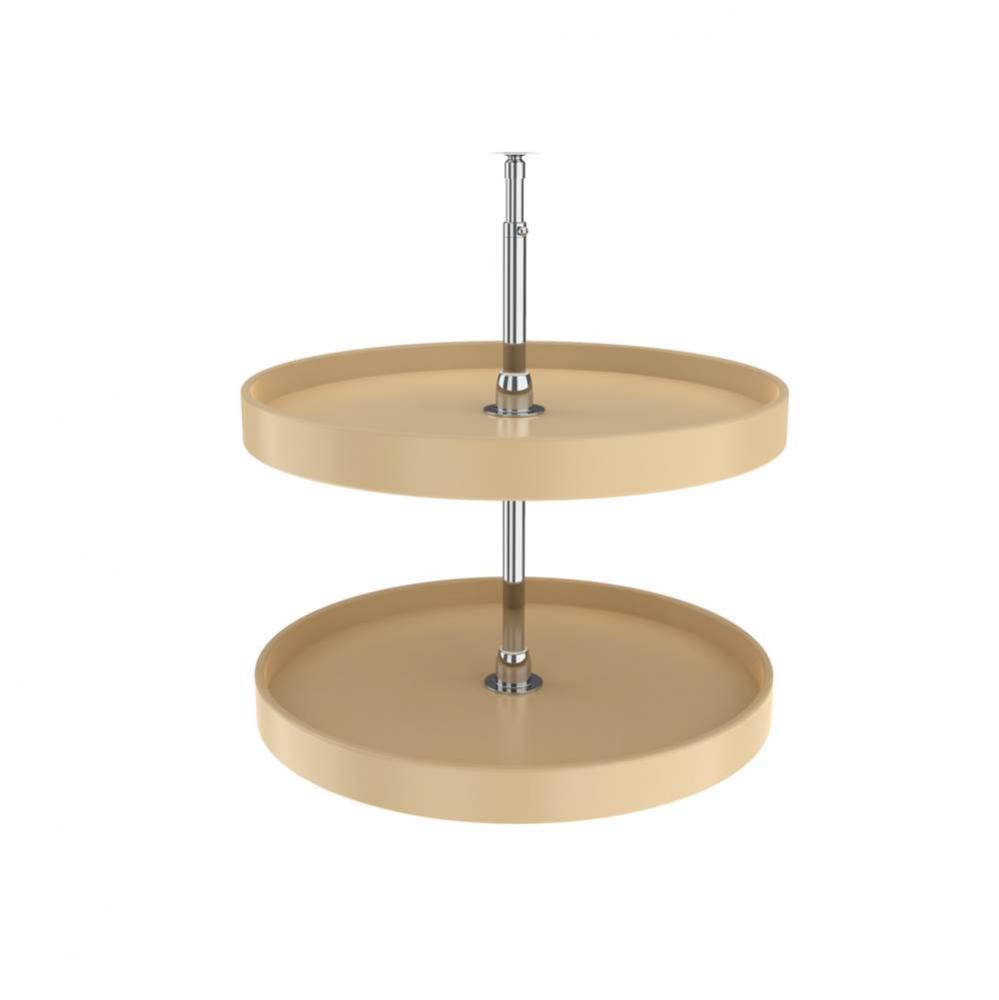 Polymer Full-Circle 2-Shelf Lazy Susan for Corner Base Cabinets