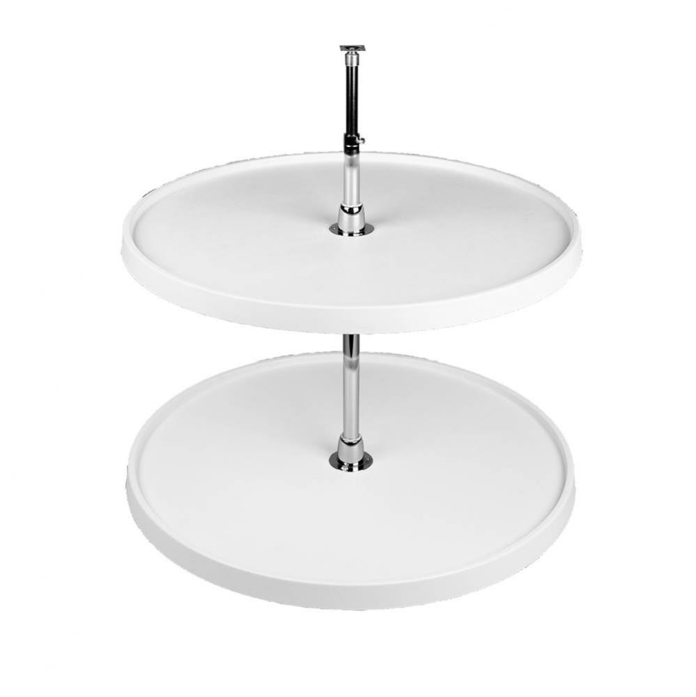 Polymer Full-Circle 2-Shelf Lazy Susan for Corner Wall Cabinets