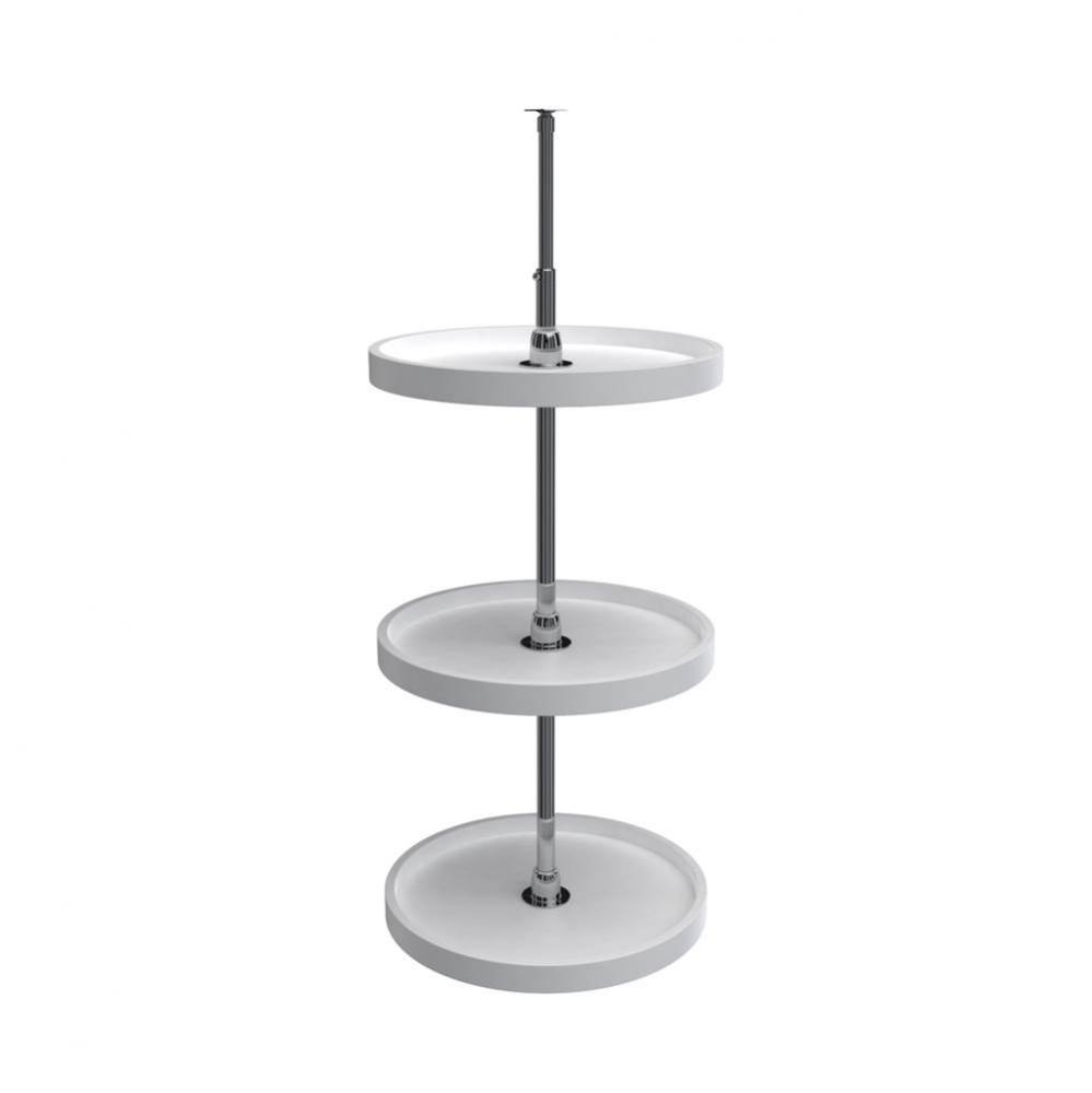 Polymer Full-Circle 3-Shelf Lazy Susans for 38'' H Corner Wall Cabinets