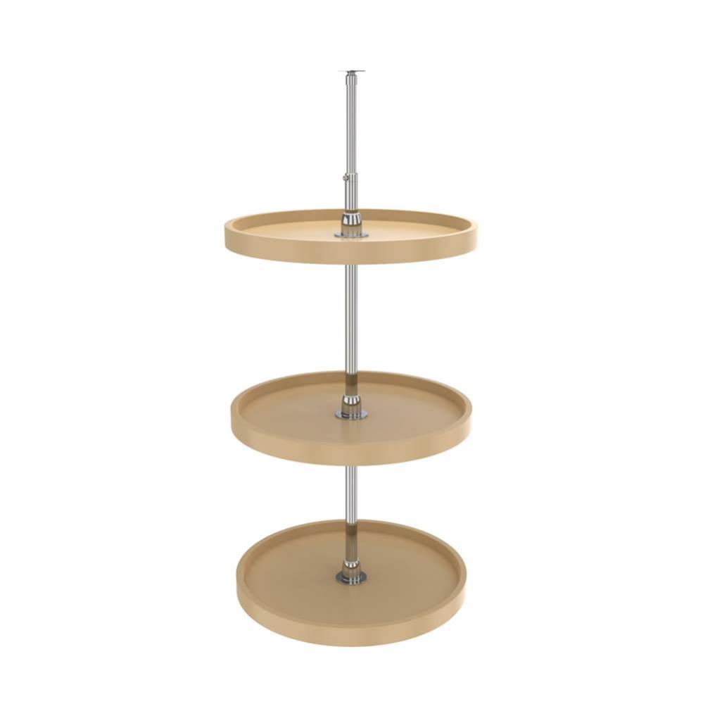 Polymer Full-Circle 3-Shelf Lazy Susans for 38'' H Corner Wall Cabinets