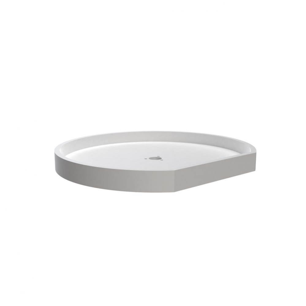 Polymer D-Shape Lazy Susan Shelf for Corner Wall Cabinets