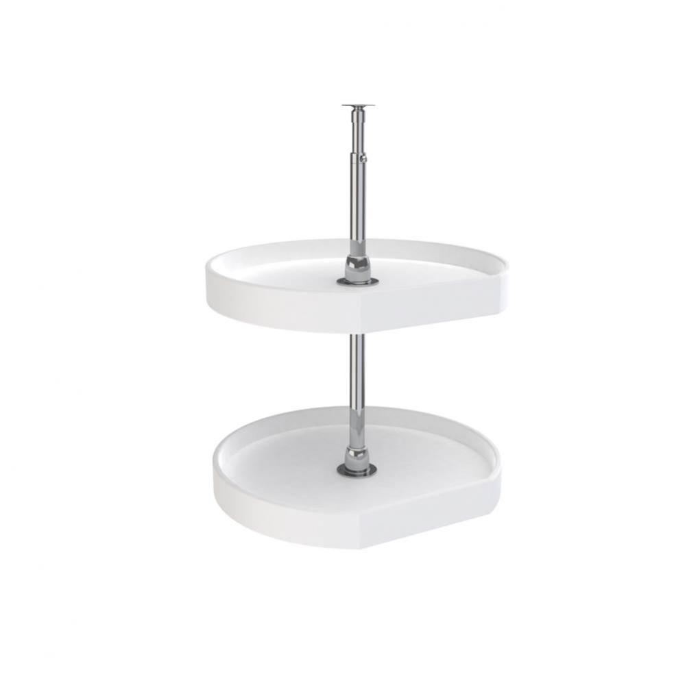 Polymer D-Shape 2-Shelf Lazy Susans for Corner Wall Cabinets