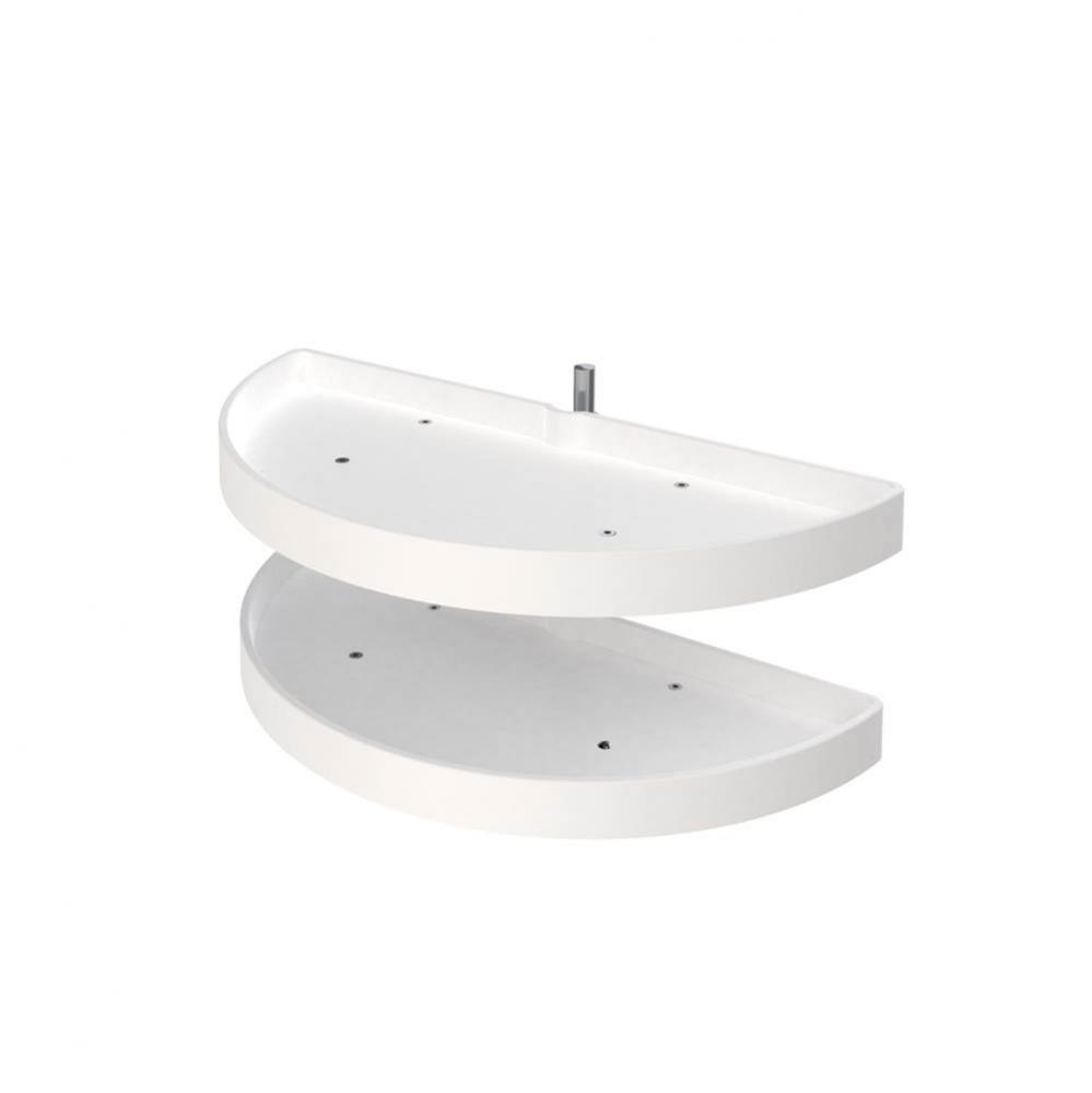 Polymer Pivot Out Half Moon 2-Shelf Organizer for Blind Corner Cabinets