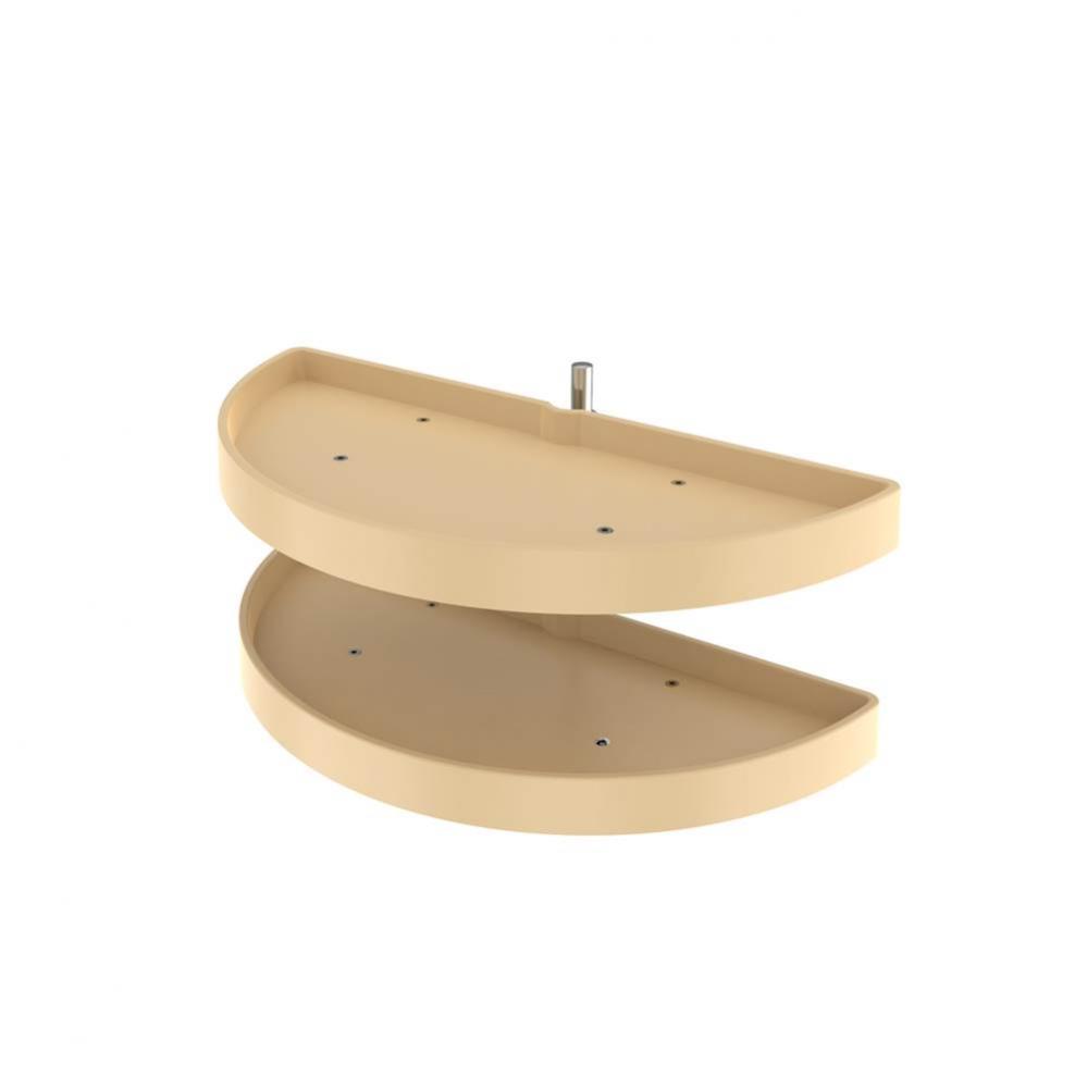 Polymer Pivot Out Half Moon 2-Shelf Organizer for Blind Corner Cabinets