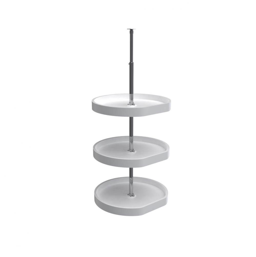 Polymer D-Shape 3-Shelf Lazy Susans for 38'' H Corner Wall Cabinets