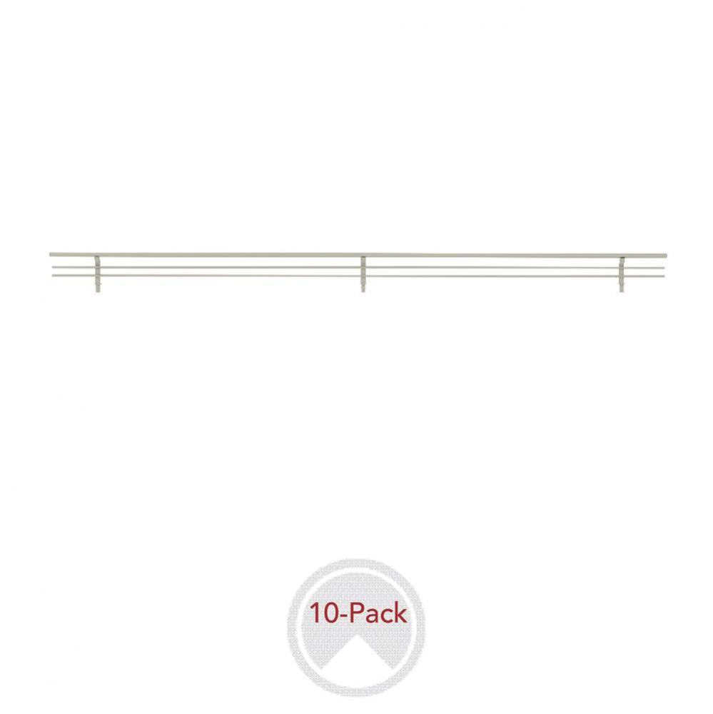 Sidelines Closet Shoe Rail for Custom Closet Systems (10 pack)