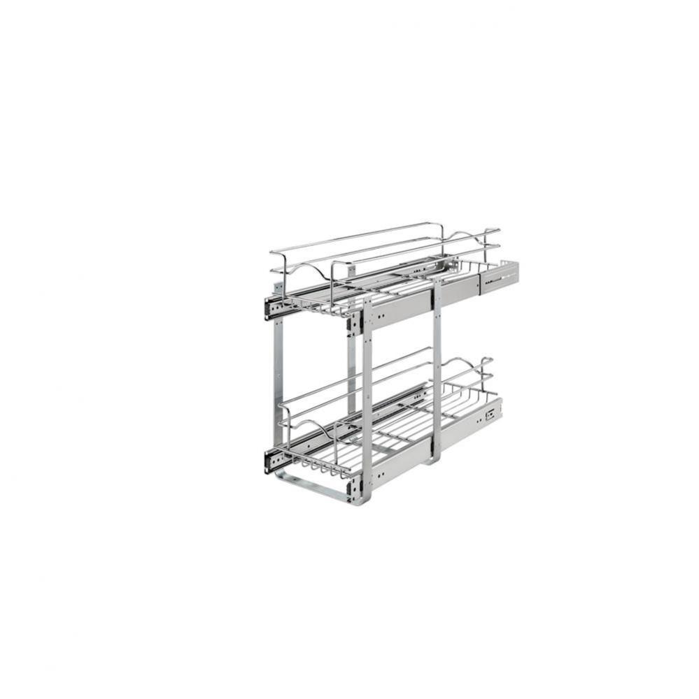 Two-Tier Bottom Mount Pull Out Steel Wire Organizer