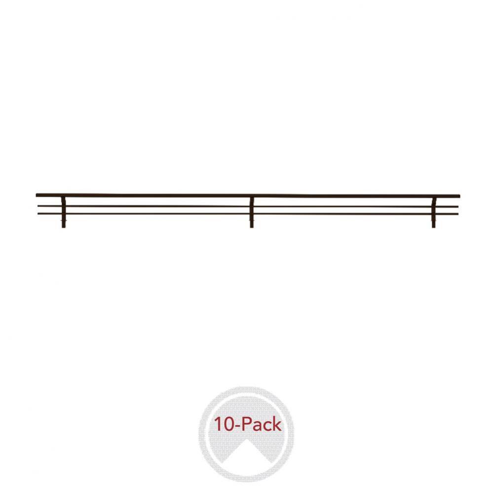 Sidelines Closet Shoe Rail for Custom Closet Systems (10 pack)