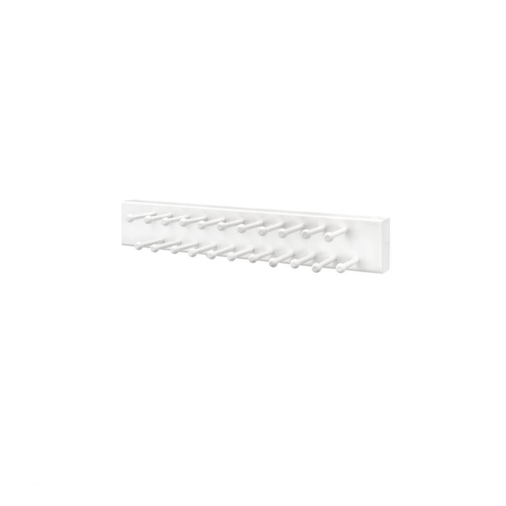 14 in White Side mount Tie Rack