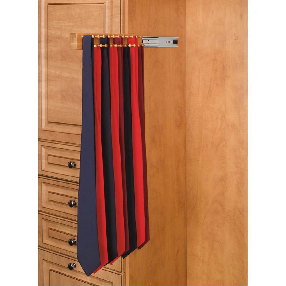 14 in Natural Side mount Tie Rack